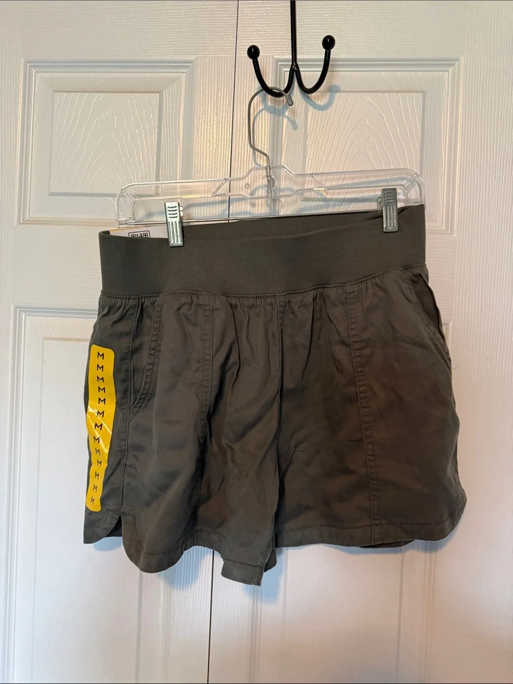 Women's Olive Green Skort with Yellow Side Detail